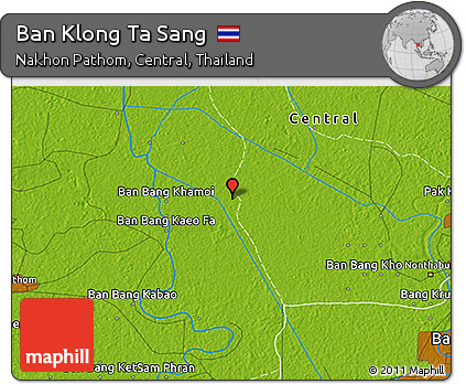 Physical 3D Map of Ban Klong Ta Sang
