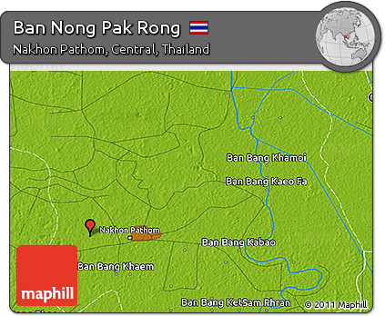 Physical 3D Map of Ban Nong Pak Rong