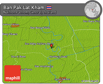 Physical 3D Map of Ban Pak Lat Kham