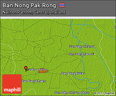 Physical 3D Map of Ban Nong Pak Rong