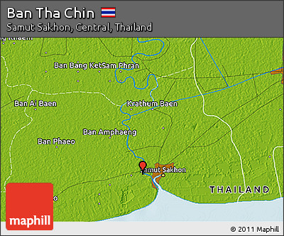 Physical 3D Map of Ban Tha Chin