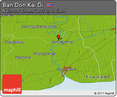 Physical 3D Map of Ban Don Kai Di