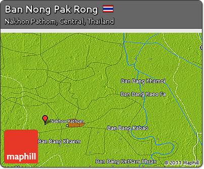 Physical 3D Map of Ban Nong Pak Rong