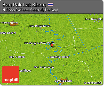 Physical 3D Map of Ban Pak Lat Kham