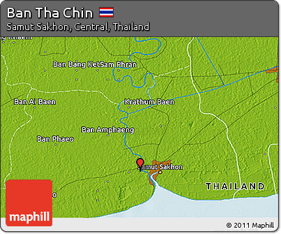 Physical 3D Map of Ban Tha Chin