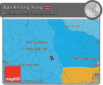 Political 3D Map of Ban Khlong Yong