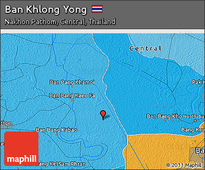 Political 3D Map of Ban Khlong Yong
