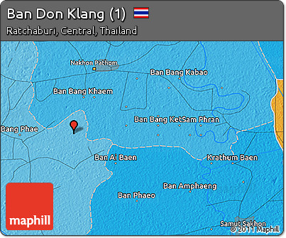Political 3D Map of Ban Don Klang (1)