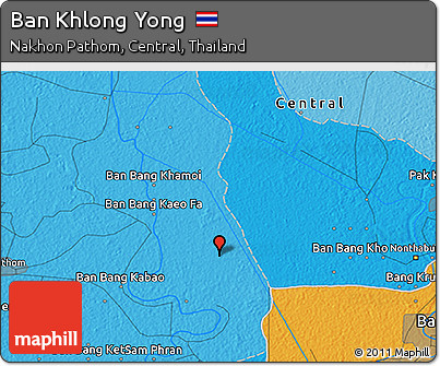 Political 3D Map of Ban Khlong Yong