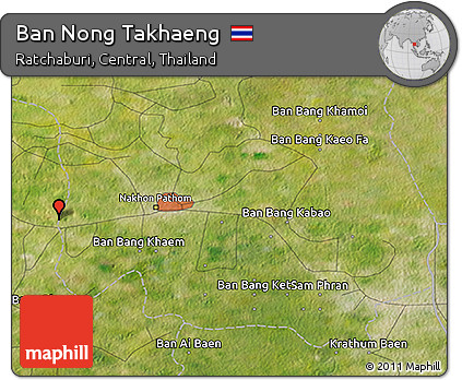 Satellite 3D Map of Ban Nong Takhaeng