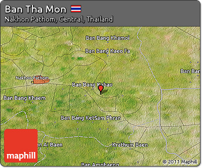 Satellite 3D Map of Ban Tha Mon
