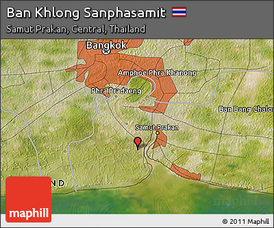 Satellite 3D Map of Ban Khlong Sanphasamit