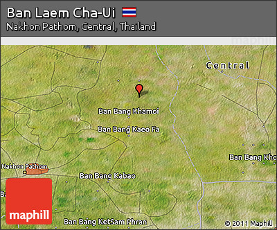 Satellite 3D Map of Ban Laem Cha-Ui