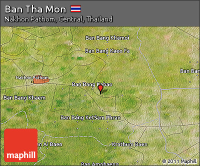 Satellite 3D Map of Ban Tha Mon