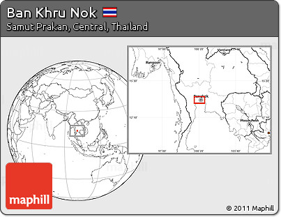 Blank Location Map of Ban Khru Nok