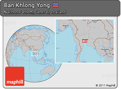 Gray Location Map of Ban Khlong Yong