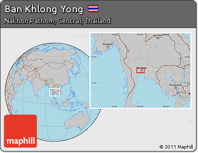 Gray Location Map of Ban Khlong Yong