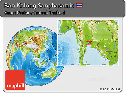 Physical Location Map of Ban Khlong Sanphasamit