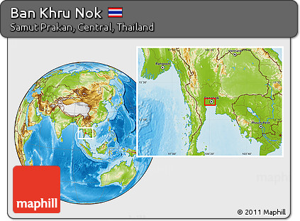 Physical Location Map of Ban Khru Nok