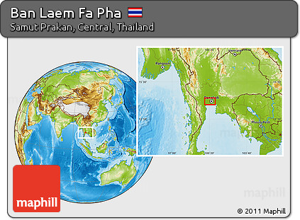 Physical Location Map of Ban Laem Fa Pha