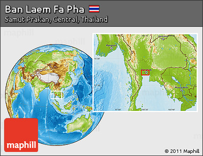 Physical Location Map of Ban Laem Fa Pha