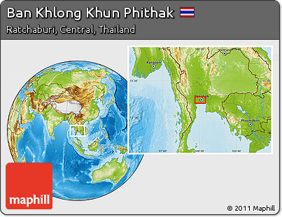 Physical Location Map of Ban Khlong Khun Phithak
