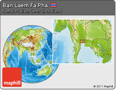Physical Location Map of Ban Laem Fa Pha