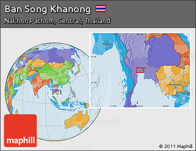Political Location Map of Ban Song Khanong