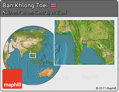 Satellite Location Map of Ban Khlong Toei