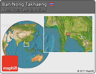 Satellite Location Map of Ban Nong Takhaeng