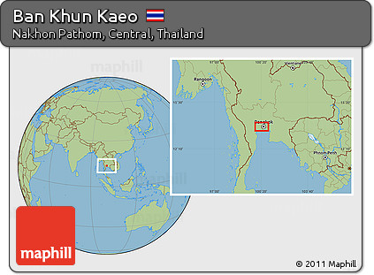 Savanna Style Location Map of Ban Khun Kaeo