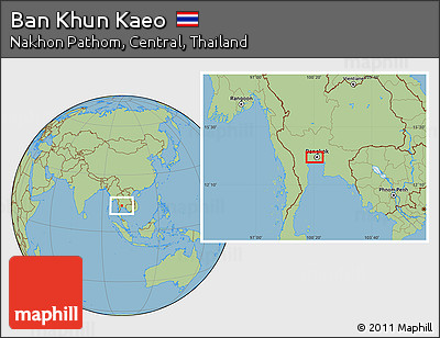 Savanna Style Location Map of Ban Khun Kaeo