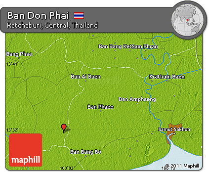 Physical Map of Ban Don Phai