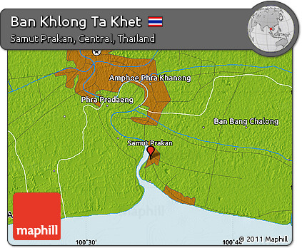 Physical Map of Ban Khlong Ta Khet