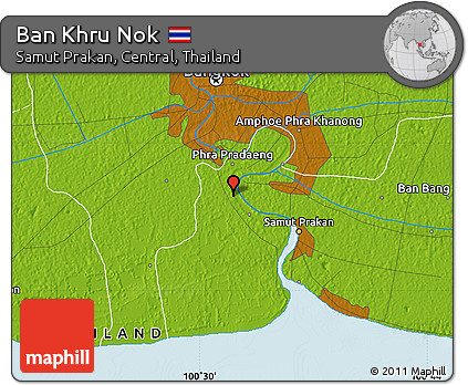 Physical Map of Ban Khru Nok