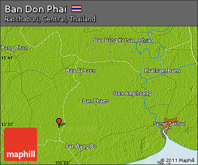 Physical Map of Ban Don Phai