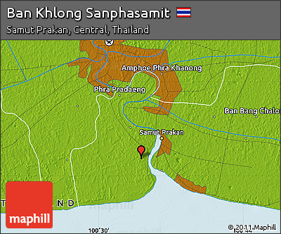 Physical Map of Ban Khlong Sanphasamit