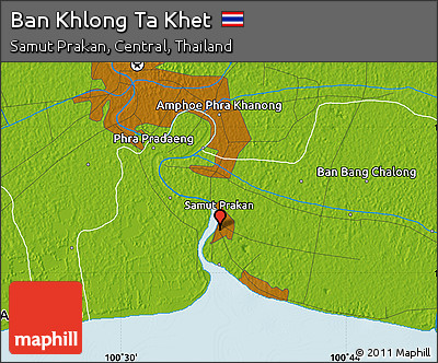Physical Map of Ban Khlong Ta Khet