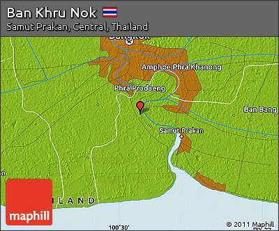 Physical Map of Ban Khru Nok