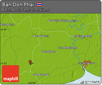 Physical Map of Ban Don Phai