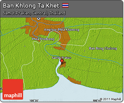 Physical Map of Ban Khlong Ta Khet