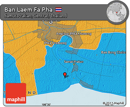 Political Map of Ban Laem Fa Pha