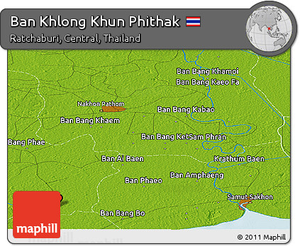 Physical Panoramic Map of Ban Khlong Khun Phithak
