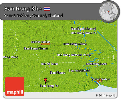 Physical Panoramic Map of Ban Rong Khe