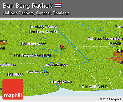 Physical Panoramic Map of Ban Bang Rathuk