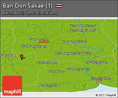Physical Panoramic Map of Ban Don Sakae (1)