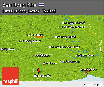 Physical Panoramic Map of Ban Rong Khe
