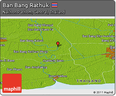 Physical Panoramic Map of Ban Bang Rathuk