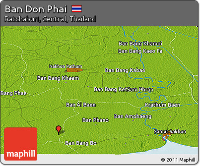 Physical Panoramic Map of Ban Don Phai