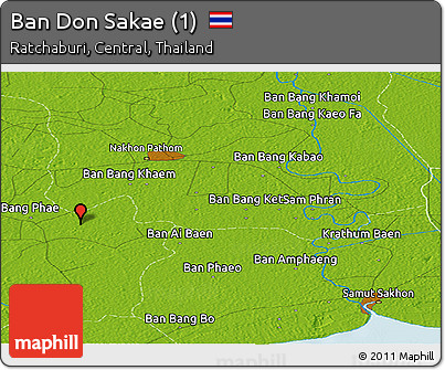Physical Panoramic Map of Ban Don Sakae (1)